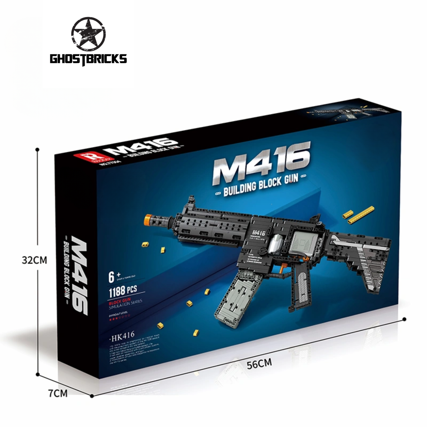 M416 Assault Rifle - 1188 Pieces + Motor